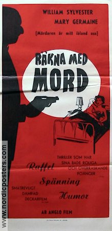 Räkna med mord 1955 poster William Sylvester