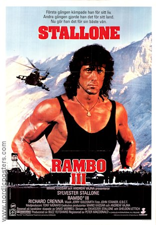 Rambo 3 1988 poster Sylvester Stallone Richard Crenna Marc de Jonge Peter MacDonald Berg