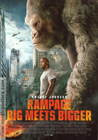 Rampage 2018 poster Dwayne Johnson Naomie Harris Malin Akerman Brad Peyton