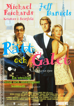 Rätt och galet 1997 poster Michael Richards Jeff Daniels Charlize Theron Jonathan Lynn