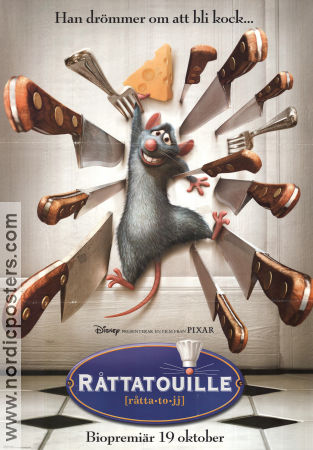 Råttatouille 2007 poster Brad Garrett Brad Bird Filmbolag: Pixar Animerat Mat och dryck