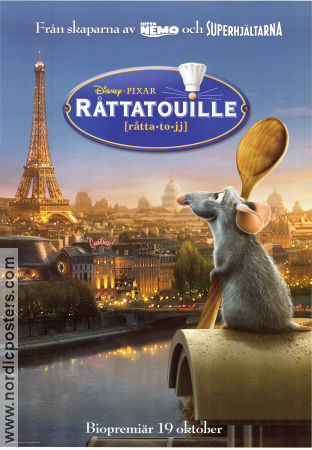 Råttatouille 2007 poster Brad Garrett Brad Bird Filmbolag: Pixar Animerat Mat och dryck