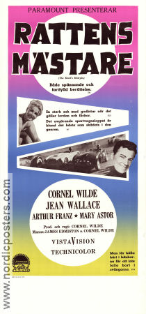 Rattens mästare 1957 poster Jean Wallace Arthur Franz Cornel Wilde Bilar och racing