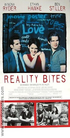 Reality Bites 1994 poster Winona Ryder Ben Stiller Ethan Hawke