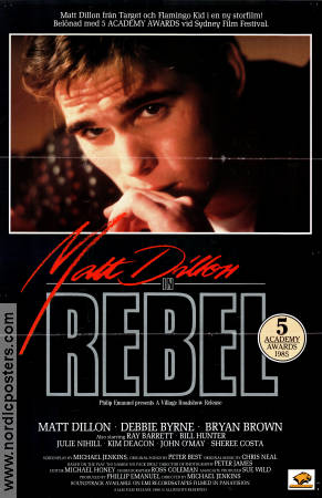 Rebel 1985 poster Matt Dillon Debbie Byrne Bryan Brown Michael Jenkins Filmen från: Australia