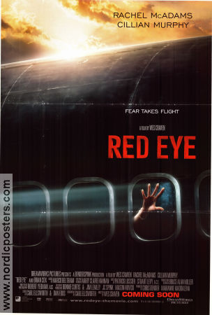 Red Eye 2005 poster Rachel McAdams Cillian Murphy Brian Cox Wes Craven