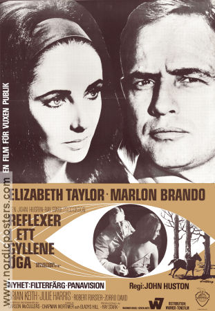 Reflexer i ett gyllene öga 1967 poster Elizabeth Taylor John Huston