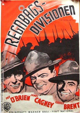 Regnbågsdivisionen 1941 poster Pat O´Brien James Cagney George Brent