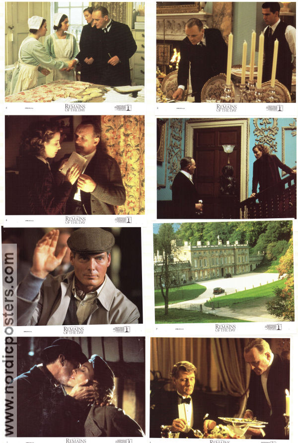 The Remains of the Day 1993 lobbykort Anthony Hopkins Emma Thompson John Haycraft James Ivory Text: Kazuo Ishiguro Romantik