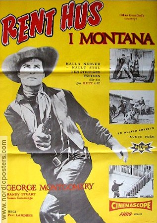 Rent hus i Montana 1958 poster George Montgomery