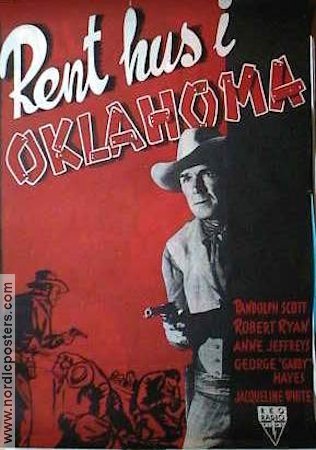 Rent hus i Oklahoma 1947 poster Randolph Scott