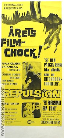 Repulsion 1965 poster Catherine Deneuve Ian Hendry John Fraser Roman Polanski