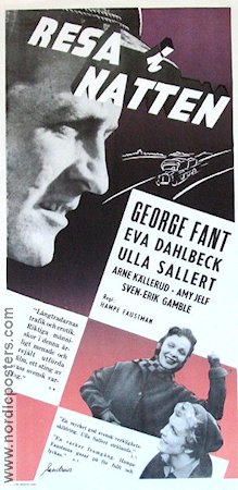 Resa i natten 1954 poster George Fant Eva Dahlbeck Ulla Sallert Hampe Faustman