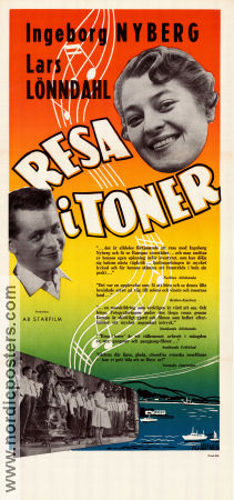 Resa i toner 1959 poster Ingeborg Nyberg Lars Lönndahl Nils Liedholm Gösta Lewin Resor