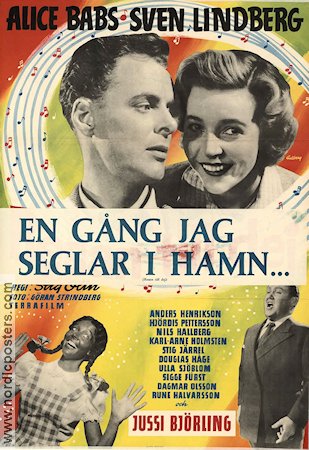 Resan till dej 1953 poster Alice Babs Sven Lindberg Jussi Björling Stig Olin