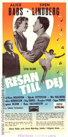 Resan till dej 1953 poster Alice Babs Sven Lindberg Jussi Björling Stig Olin