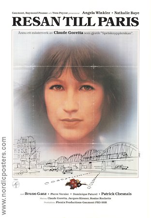 Resan till Paris 1980 poster Nathalie Baye Angela Winkler Bruno Ganz Claude Goretta