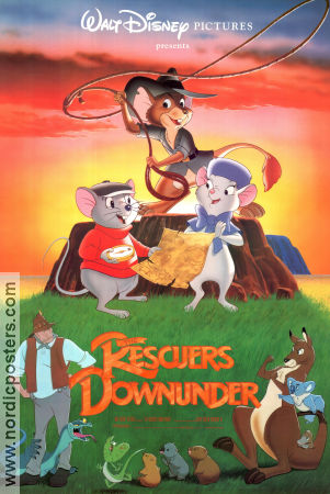 The Rescuers Down Under 1990 poster Hendel Butoy Animerat Filmen från: Australia