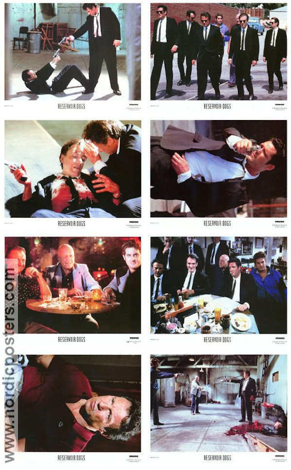 Reservoir Dogs 1992 lobbykort Harvey Keitel Tim Roth Chris Penn Steve Buscemi Lawrence Tierney Quentin Tarantino