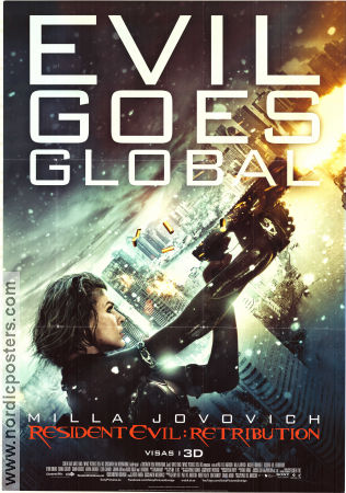 Resident Evil: Retribution 2012 poster Milla Jovovich Sienna Guillory Michelle Rodriguez Paul WS Anderson