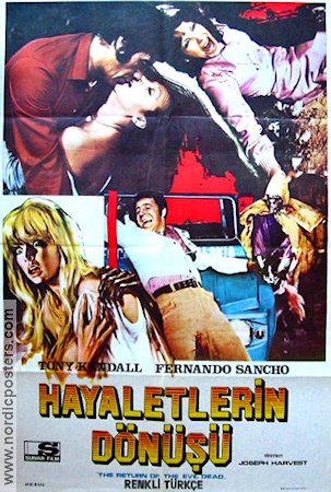 The Return of the Evil Dead 1973 poster Tony Kendall Amando de Ossorio Affischen från: Türkiye Spanien