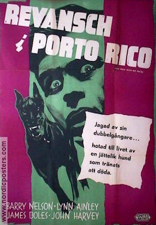 Revansch i Porto Rico 1952 poster Barry Nelson Hundar
