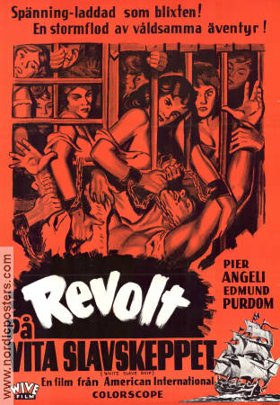 Revolt på vita slavskeppet 1963 poster Pier Angeli Silvio Amadio Damer