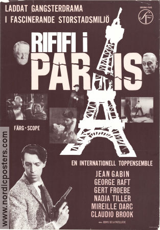 Rififi i Paris 1966 poster Jean Gabin Gert Fröbe George Raft Denys de La Patelliere