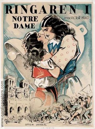 Ringaren i Notre Dame 1923 poster Lon Chaney Text: Victor Hugo