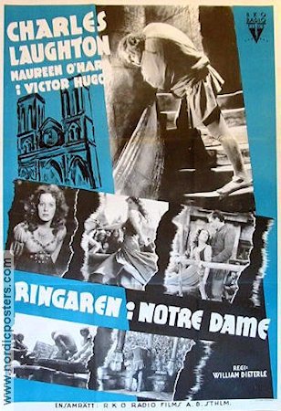 Ringaren i Notre Dame 1939 poster Charles Laughton Maureen O´Hara Cedric Hardwicke William Dieterle