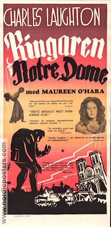 Ringaren i Notre Dame 1939 poster Charles Laughton Maureen O´Hara Cedric Hardwicke William Dieterle