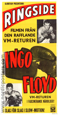 Ringside 1960 poster Ingemar Johansson Floyd Pattersson Per Gunvall Dokumentärer Boxning