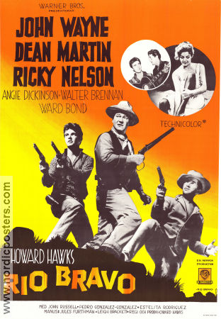 Rio Bravo 1959 poster John Wayne Dean Martin Ricky Nelson Angie Dickinson Walter Brennan Howard Hawks