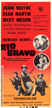 Rio Bravo 1959 poster John Wayne Dean Martin Ricky Nelson Howard Hawks