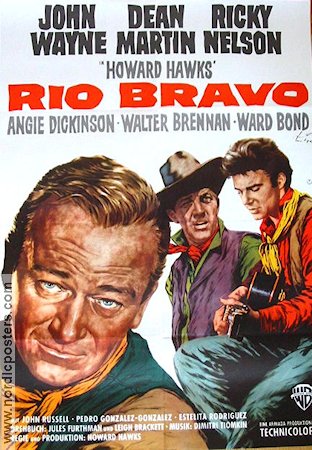Rio Bravo 1959 poster John Wayne Dean Martin Ricky Nelson Howard Hawks