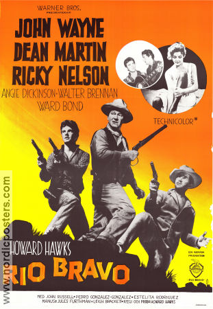 Rio Bravo 1959 poster John Wayne Dean Martin Ricky Nelson Howard Hawks