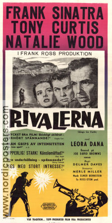 Rivalerna 1958 poster Frank Sinatra Tony Curtis Natalie Wood Delmer Daves