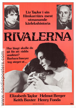 Rivalerna 1973 poster Elizabeth Taylor Henry Fonda Helmut Berger Larry Peerce