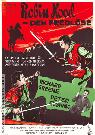 Robin Hood den fredlöse 1960 poster Richard Greene Terence Fisher