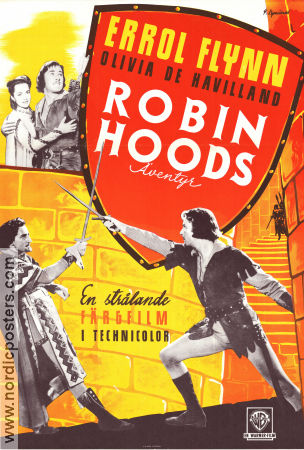 Robin Hoods äventyr 1938 poster Errol Flynn Michael Curtiz