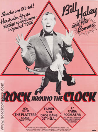 Rock Around the Clock 1956 poster Bill Haley The Platters Fred F Sears Rock och pop Dans