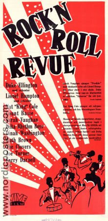 Rock n´Roll Revue 1955 poster Duke Ellington Nat King Cole Count Basie Dinah Washington Jazz Rock och pop