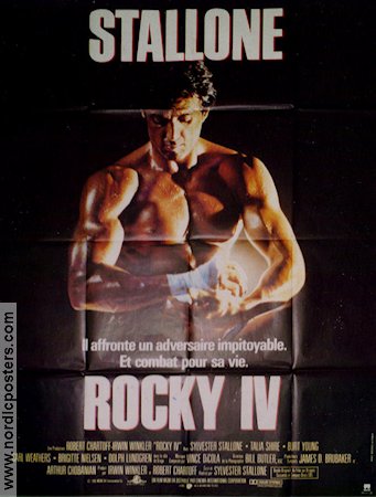 Rocky 4 1985 poster Talia Shire Burt Young Brigitte Nielsen Dolph Lundgren Sylvester Stallone Boxning