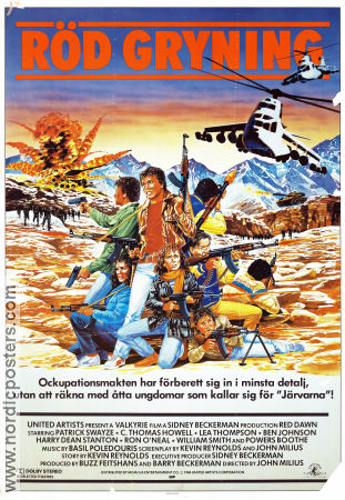 Röd gryning 1984 poster Patrick Swayze Powers Boothe John Milius Berg