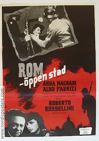 Rom öppen stad 1945 poster Anna Magnani Roberto Rossellini