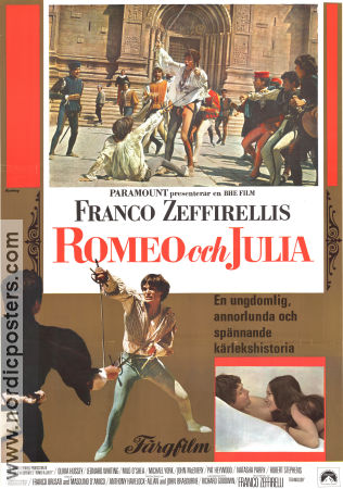 Romeo och Julia 1968 poster Olivia Hussey Franco Zeffirelli Text: William Shakespeare
