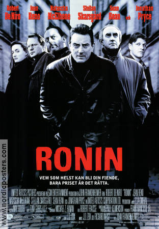 Ronin 1999 poster Robert De Niro Jean Reno Stellan Skarsgård John Frankenheimer