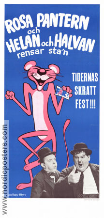 Rosa Pantern och Helan och Halvan rensar stan 1971 poster Laurel and Hardy Helan och Halvan Hitta mer: Pink Panther Animerat