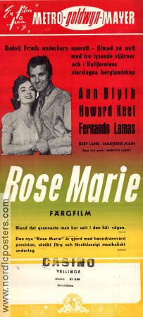 Rose Marie 1954 poster Ann Blyth Howard Keel Fernando Lamas Mervyn LeRoy