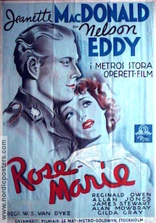 Rose-Marie 1936 poster Jeanette MacDonald Nelson Eddy